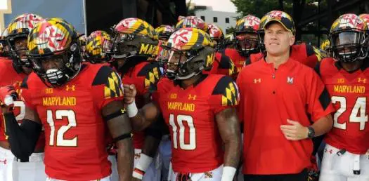 Maryland Football in tunnel