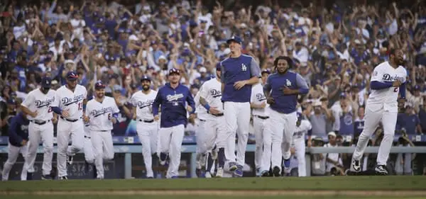 la-dodgers-celebrating-2018 Dodgers Celebrate After Winning Wild Card Game