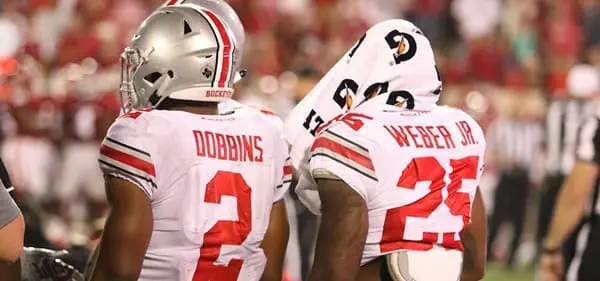 OSU Running Backs Dobbins and Weber Jr.