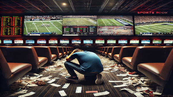 bettor_in_sportsbook-losing Sports bettor after losing a huge bet