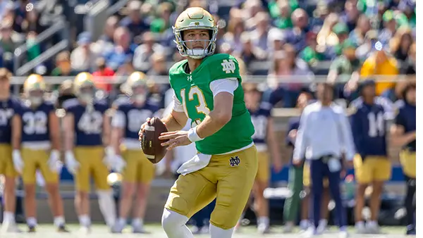NCAA Football: Notre Dame Blue-Gold Spring Game CJ Carr Notre Dame Fighting Irish QB