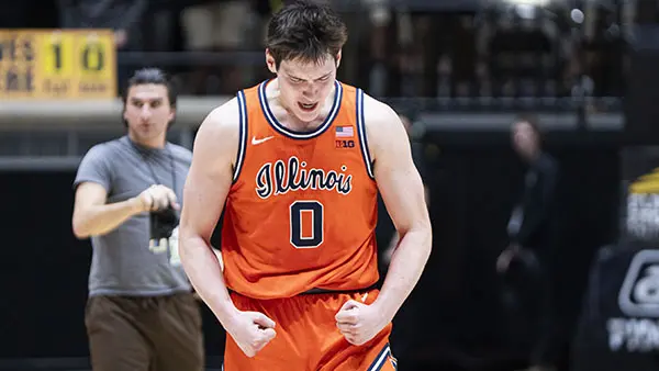NCAA Basketball: Illinois at Purdue David Mirkovic Illinios Illini