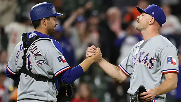 MLB: Texas Rangers at Baltimore Orioles Kyle Higashioka (11) and pitcher Tyler Alexander (13) Texas Rangers