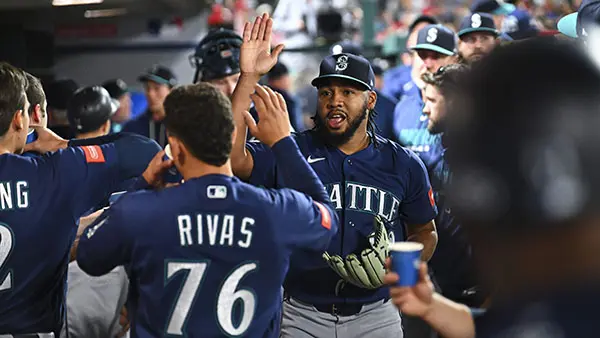 MLB: Seattle Mariners at Los Angeles Angels Eduard Bazardo Seattle Mariners