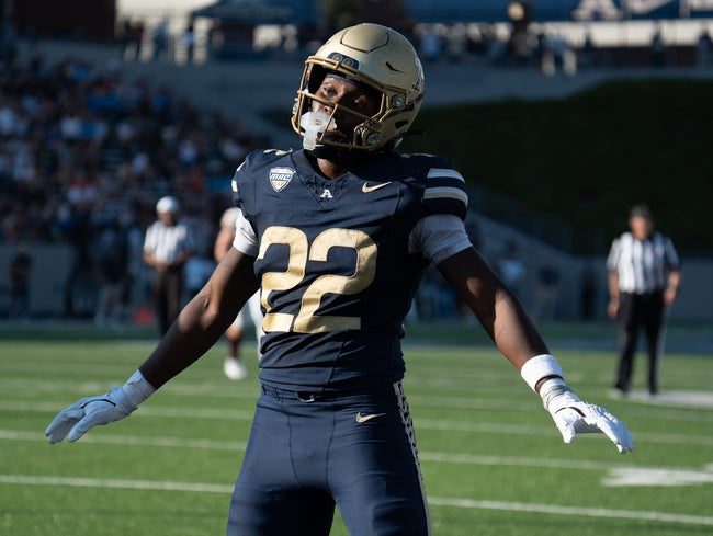 Akron’s Jordan Gant reacts to his touchdown during the Zips homecoming at InfoCision Stadium on Oct. 4, 2025.