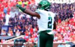 Sep 20, 2025; Oxford, Mississippi, USA; Tulane Green Wave linebacker Dickson Agu (2) reacts during the first quarter against the Mississippi Rebels at Vaught-Hemingway Stadium. Mandatory Credit: Petre Thomas-Imagn Images