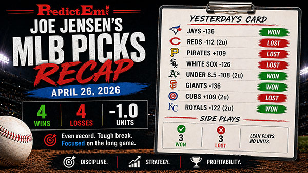 Jensen MLB Picks April 26