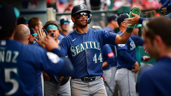 MLB: Seattle Mariners at Los Angeles Angels Julio Rodriguez Seattle Mariners