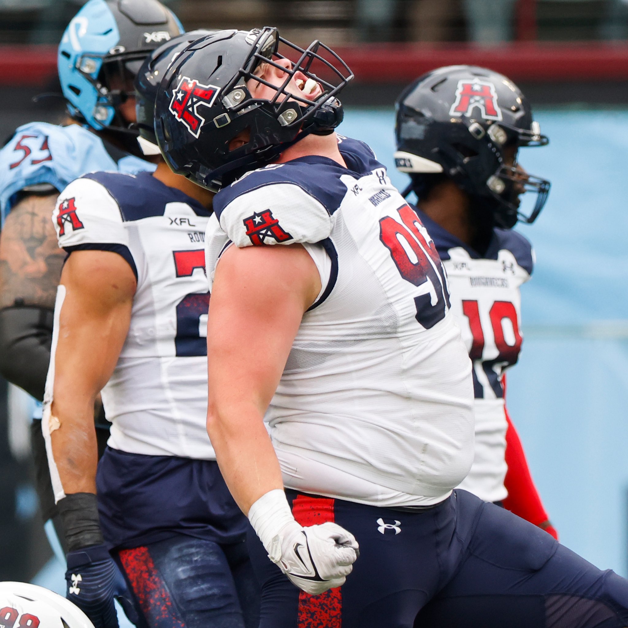 Houston Gamblers at Birmingham Stallions UFL Week 10 matchup graphic with Saturday pick and analysis from RBD