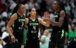 Atlanta Dream at Seattle Storm WNBA matchup graphic with total pick and analysis from RBD