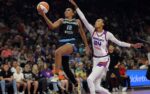 Seattle Storm at Chicago Sky WNBA matchup graphic with total pick and analysis from RBD