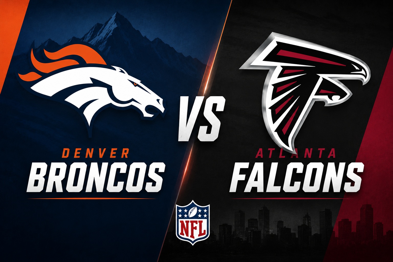 Denver Broncos at Atlanta Falcons NFL preseason Week 1 matchup graphic with pick and analysis from Joe Jensen