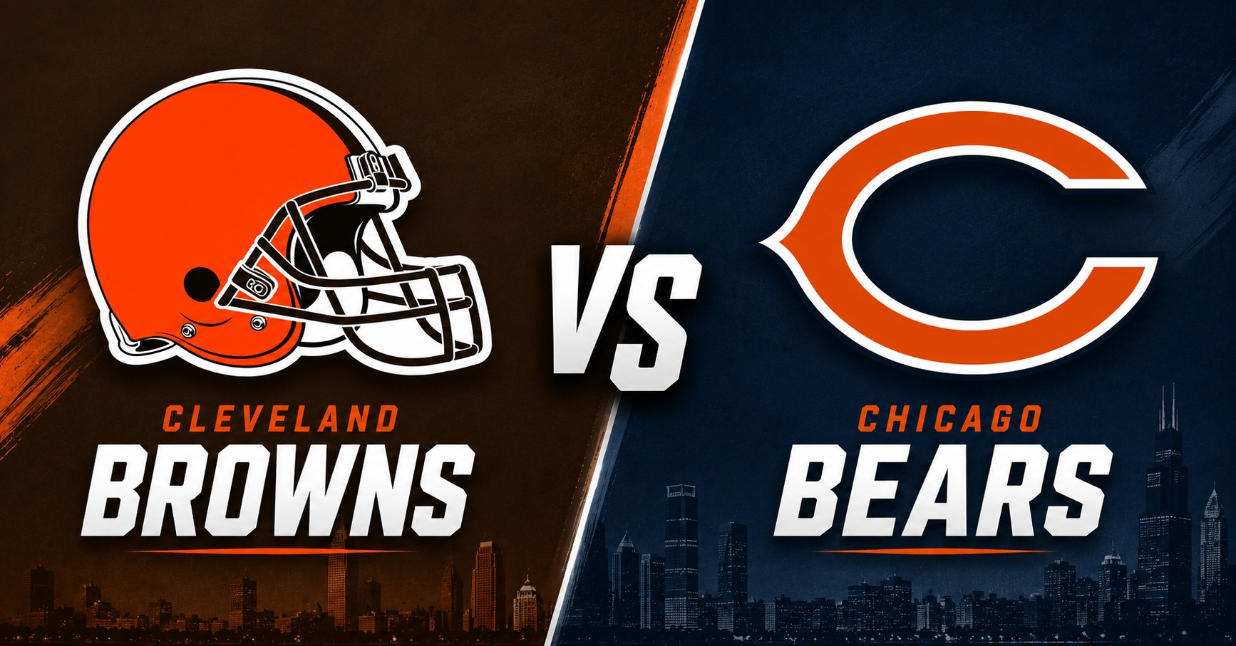 Cleveland Browns at Chicago Bears NFL preseason Week 1 matchup graphic with spread pick and analysis from Joe Jensen