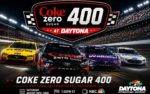 NASCAR Cup Series Coke Zero Sugar 400 race graphic at Daytona International Speedway with Saturday night picks and analysis