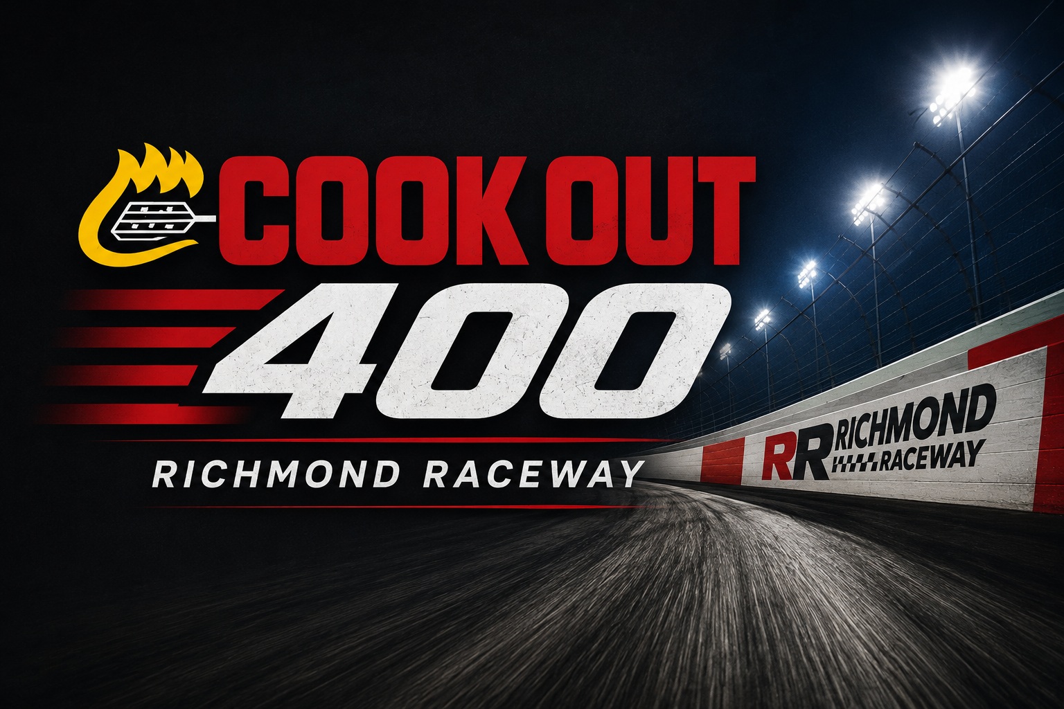 NASCAR Cup Series Cook Out 400 race graphic at Richmond Raceway with Saturday night picks and analysis