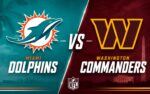 Miami Dolphins at Washington Commanders NFL preseason Week 1 matchup graphic with pick and analysis from Joe Jensen
