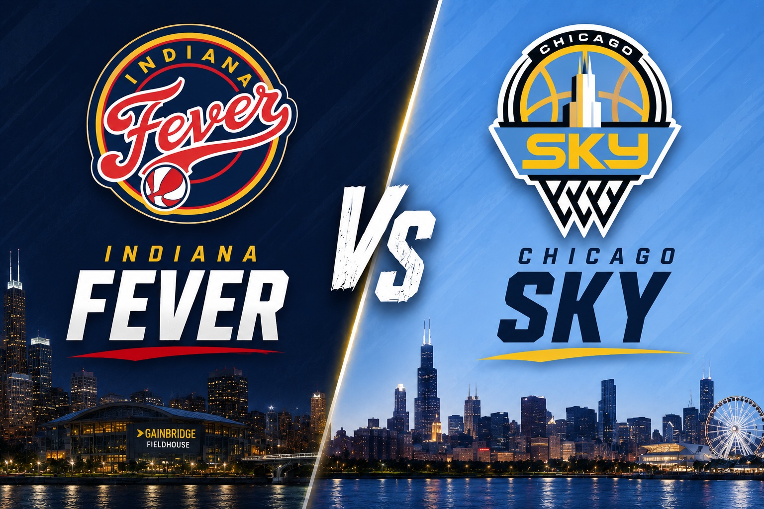 Indiana Fever at Chicago Sky WNBA Total Pick Indiana Fever at Chicago Sky WNBA matchup graphic with total pick and analysis from RBD