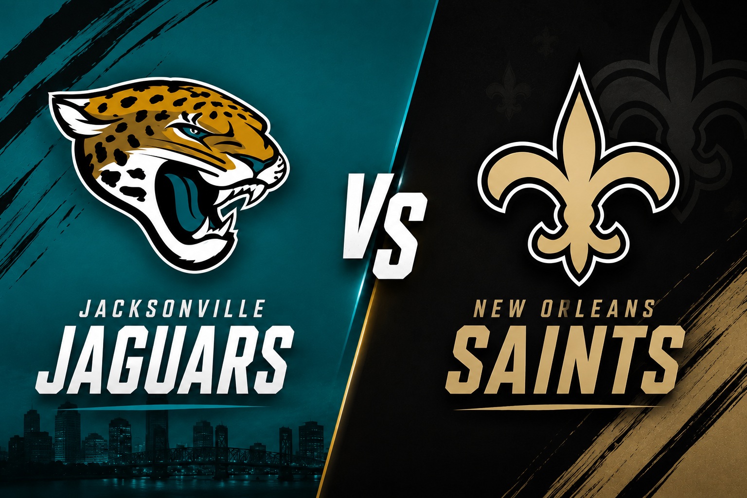 Jacksonville Jaguars at New Orleans Saints NFL preseason Week 1 matchup graphic with total pick and analysis from Joe Jensen