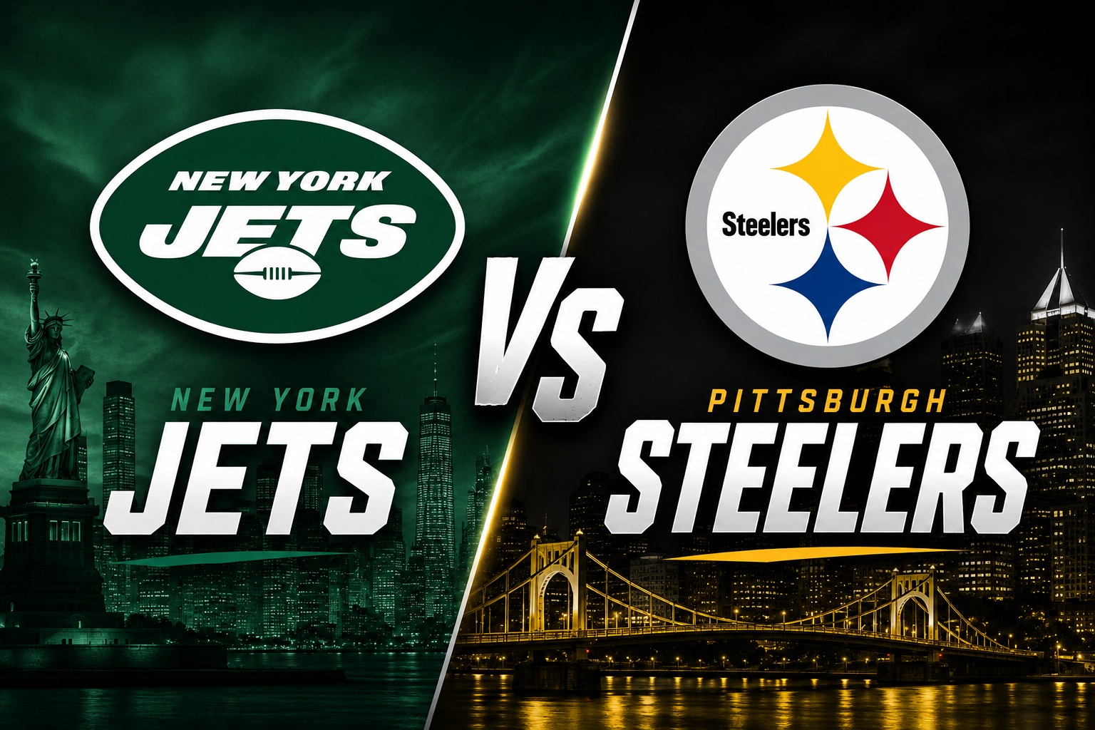 New York Jets at Pittsburgh Steelers NFL preseason Week 2 matchup graphic with spread pick and analysis from Joe Jensen