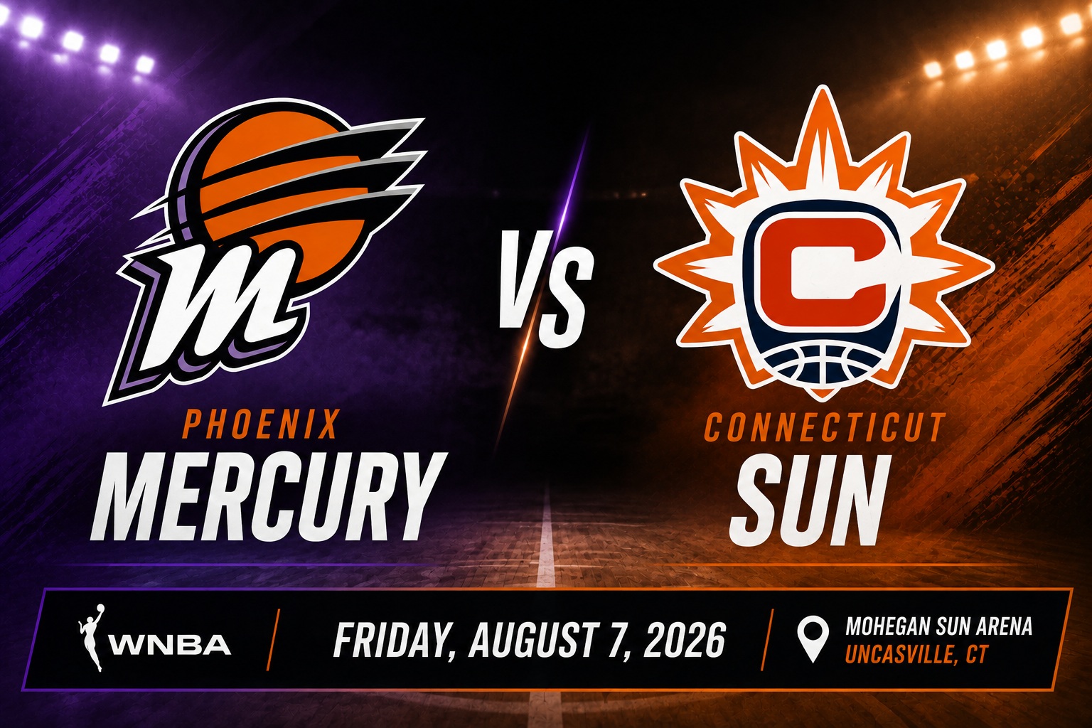 Phoenix Mercury at Connecticut Sun WNBA Total Pick Phoenix Mercury at Connecticut Sun WNBA matchup graphic with total pick and analysis from RBD