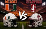 Miami Hurricanes at Stanford Cardinal college football ACC opener matchup graphic with spread pick and analysis from Joe Jensen