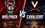 NC State Wolfpack at Virginia Cavaliers college football Week 0 ACC opener matchup graphic with spread pick and analysis from Joe Jensen