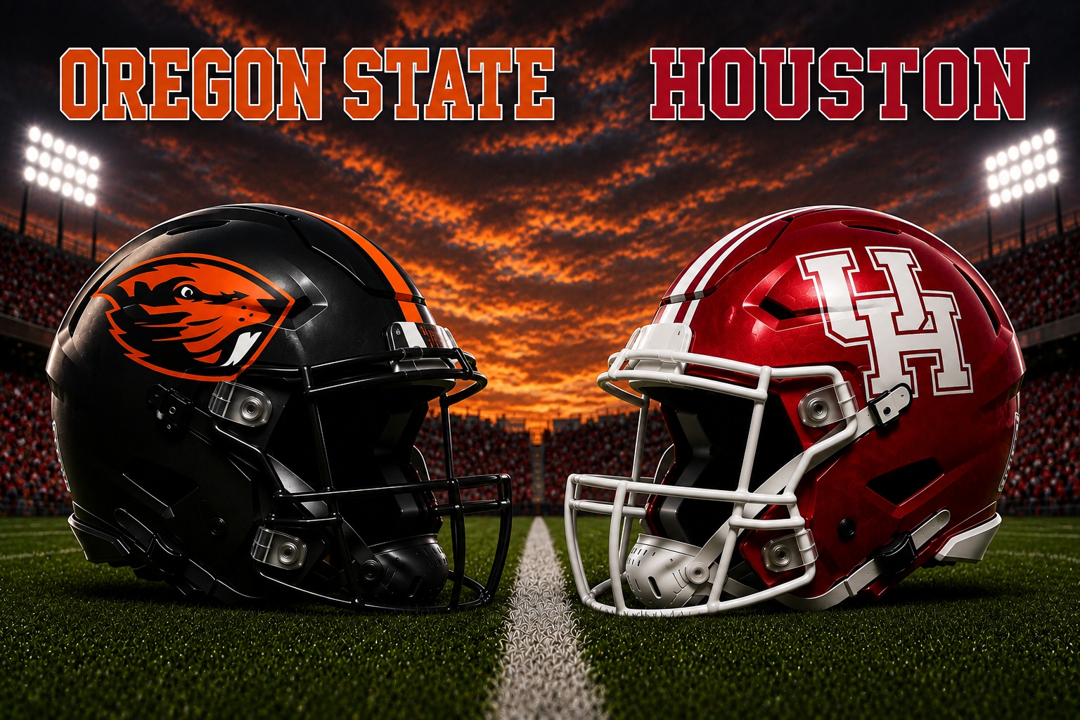 Oregon State at Houston College Football Week 1 Pick Oregon State Beavers at Houston Cougars college football Week 1 matchup graphic with spread pick and analysis from Joe Jensen