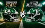 Sacramento State Hornets at Eastern Michigan Eagles college football Week 0 matchup graphic with spread pick and analysis from Joe Jensen