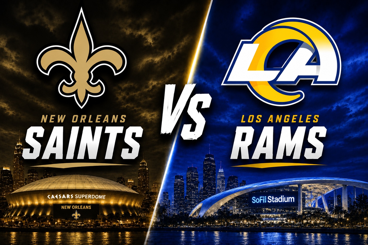 New Orleans Saints at Los Angeles Rams NFL Preseason Week 2 Pick New Orleans Saints at Los Angeles Rams NFL preseason Week 2 matchup graphic with total pick and analysis from Joe Jensen