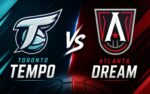 Toronto Tempo at Atlanta Dream WNBA matchup graphic with total pick and analysis from RBD