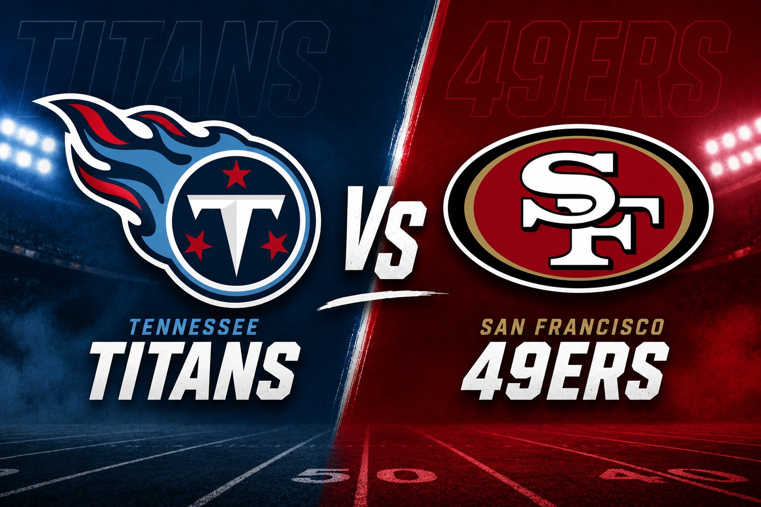 Tennessee Titans at San Francisco 49ers NFL preseason Week 1 matchup graphic with pick and analysis from Joe Jensen