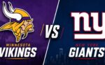 Minnesota Vikings at New York Giants NFL preseason Week 1 matchup graphic with total pick and analysis from Joe Jensen