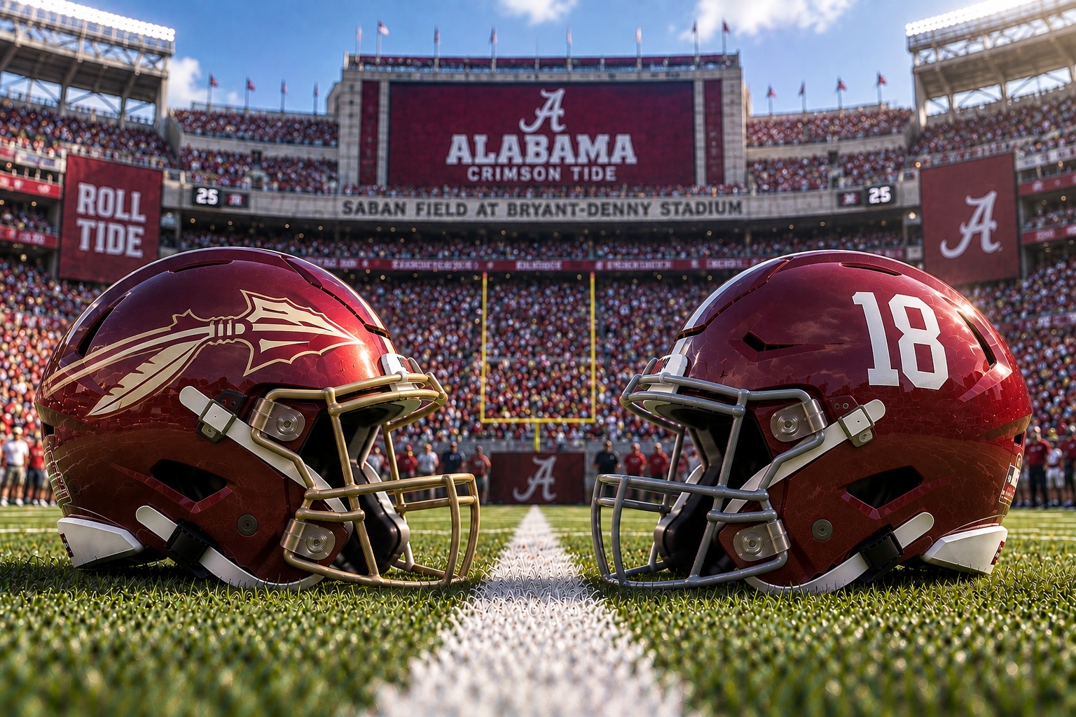 Florida State at Alabama College Football Week 3 Pick Florida State Seminoles at Alabama Crimson Tide college football Week 3 matchup graphic with spread pick and analysis from Joe Jensen