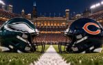 Philadelphia Eagles at Chicago Bears Monday Night Football Week 3 matchup graphic with total pick and analysis from Joe Jensen