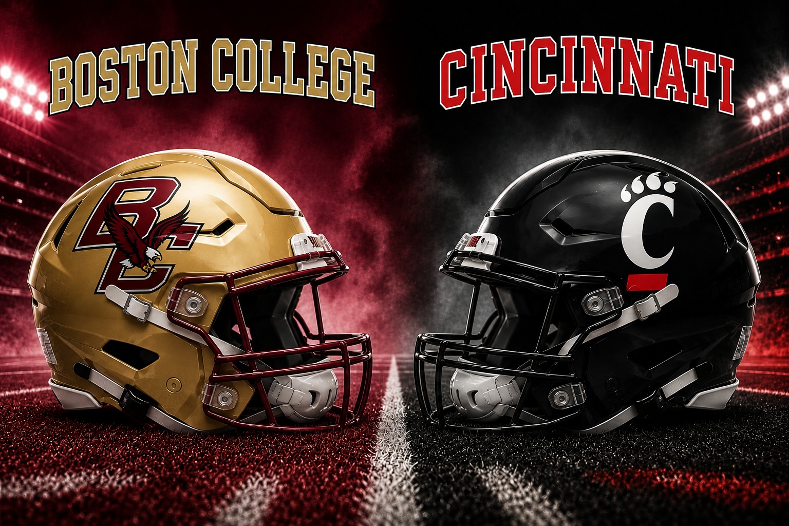 Boston College at Cincinnati College Football Week 1 Pick Boston College Eagles at Cincinnati Bearcats college football Week 1 matchup graphic with spread pick and analysis from Joe Jensen