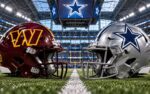 Washington Commanders at Dallas Cowboys NFL Week 2 matchup graphic with total pick and analysis from Joe Jensen
