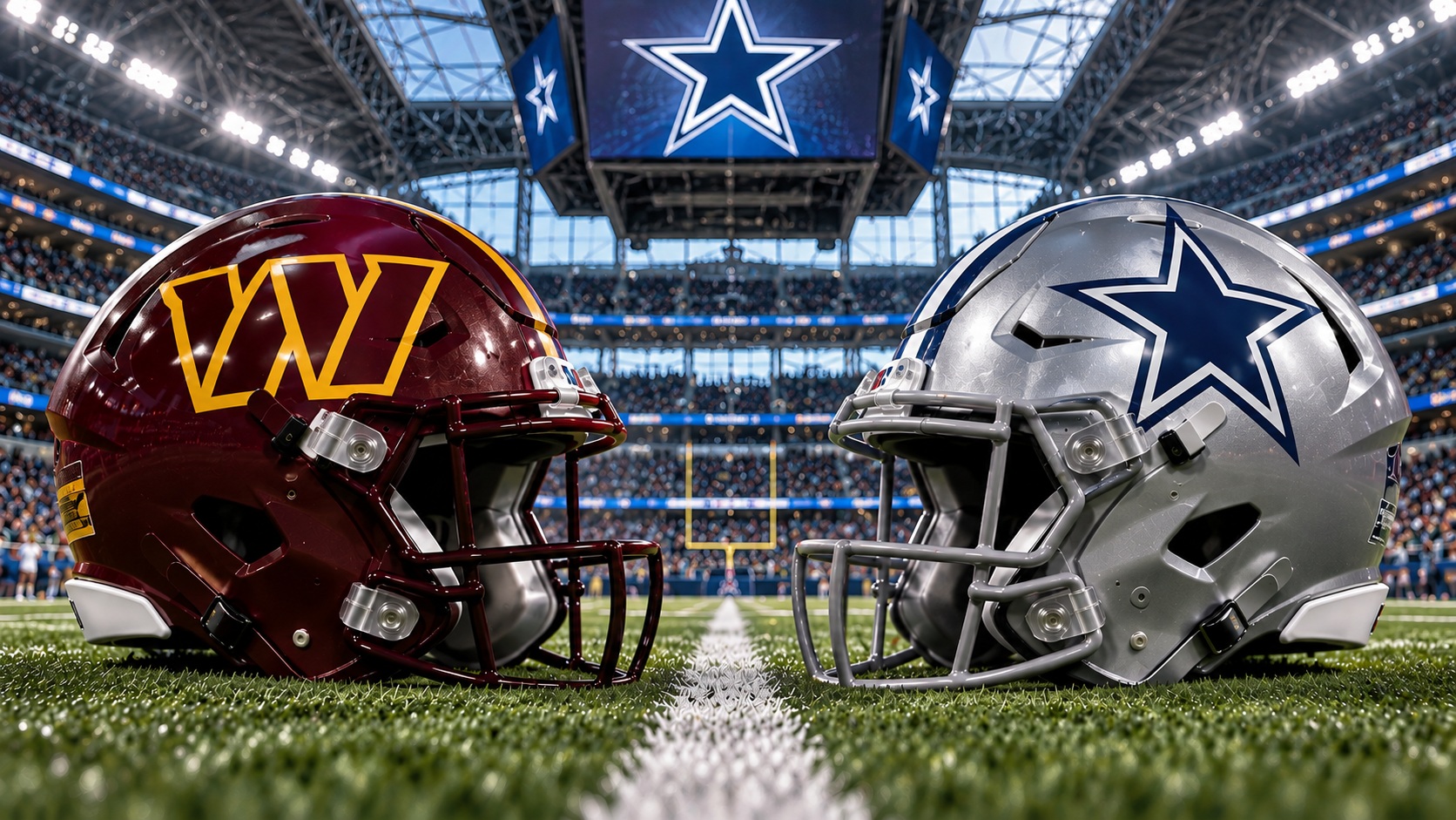 Washington Commanders at Dallas Cowboys NFL Week 2 Pick Washington Commanders at Dallas Cowboys NFL Week 2 matchup graphic with total pick and analysis from Joe Jensen