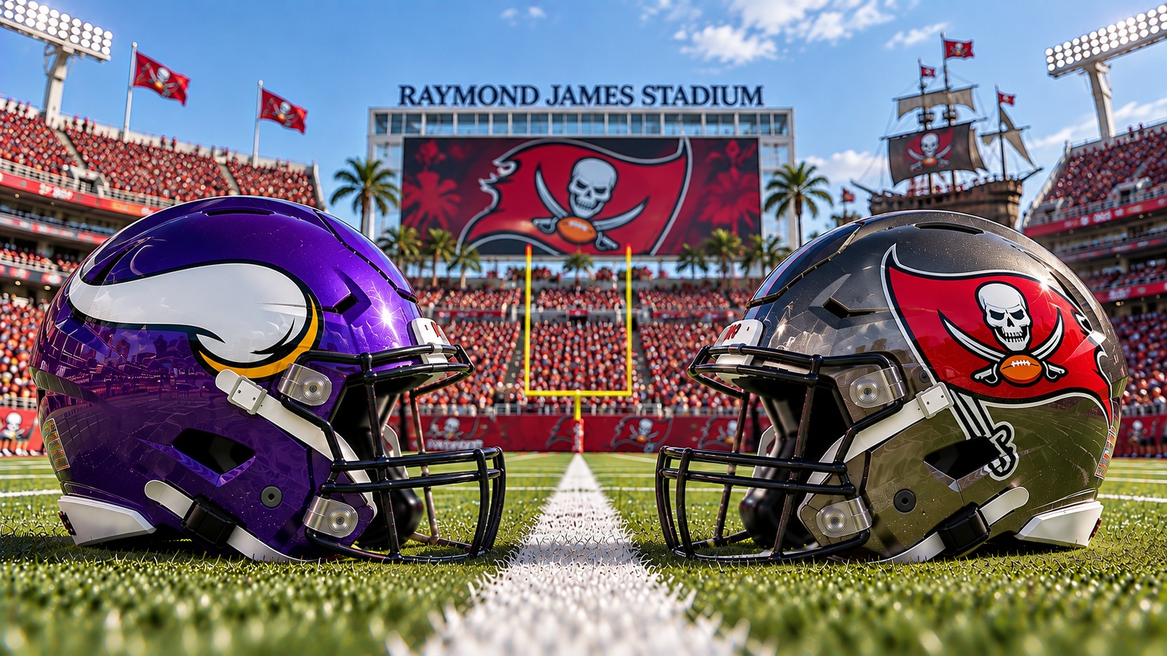 Minnesota Vikings at Tampa Bay Buccaneers NFL Week 3 matchup graphic with total pick and analysis from Joe Jensen