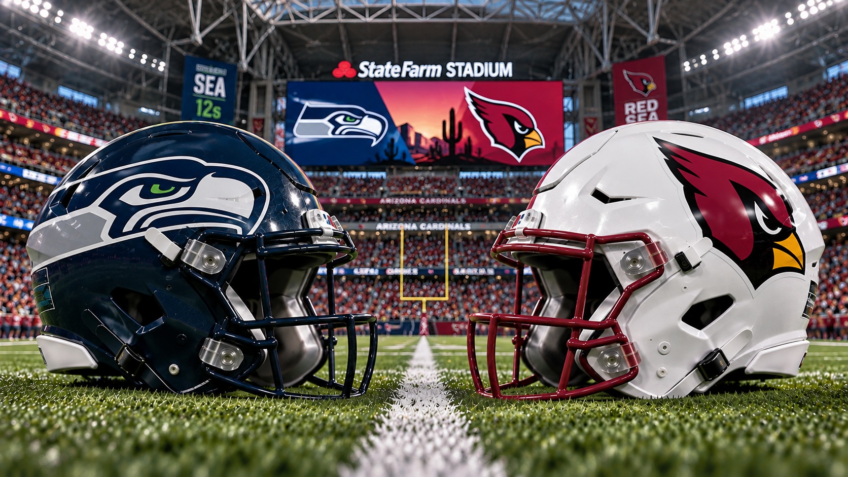 Seattle Seahawks at Arizona Cardinals NFL Week 2 Pick Seattle Seahawks at Arizona Cardinals NFL Week 2 matchup graphic with spread pick and analysis from Joe Jensen