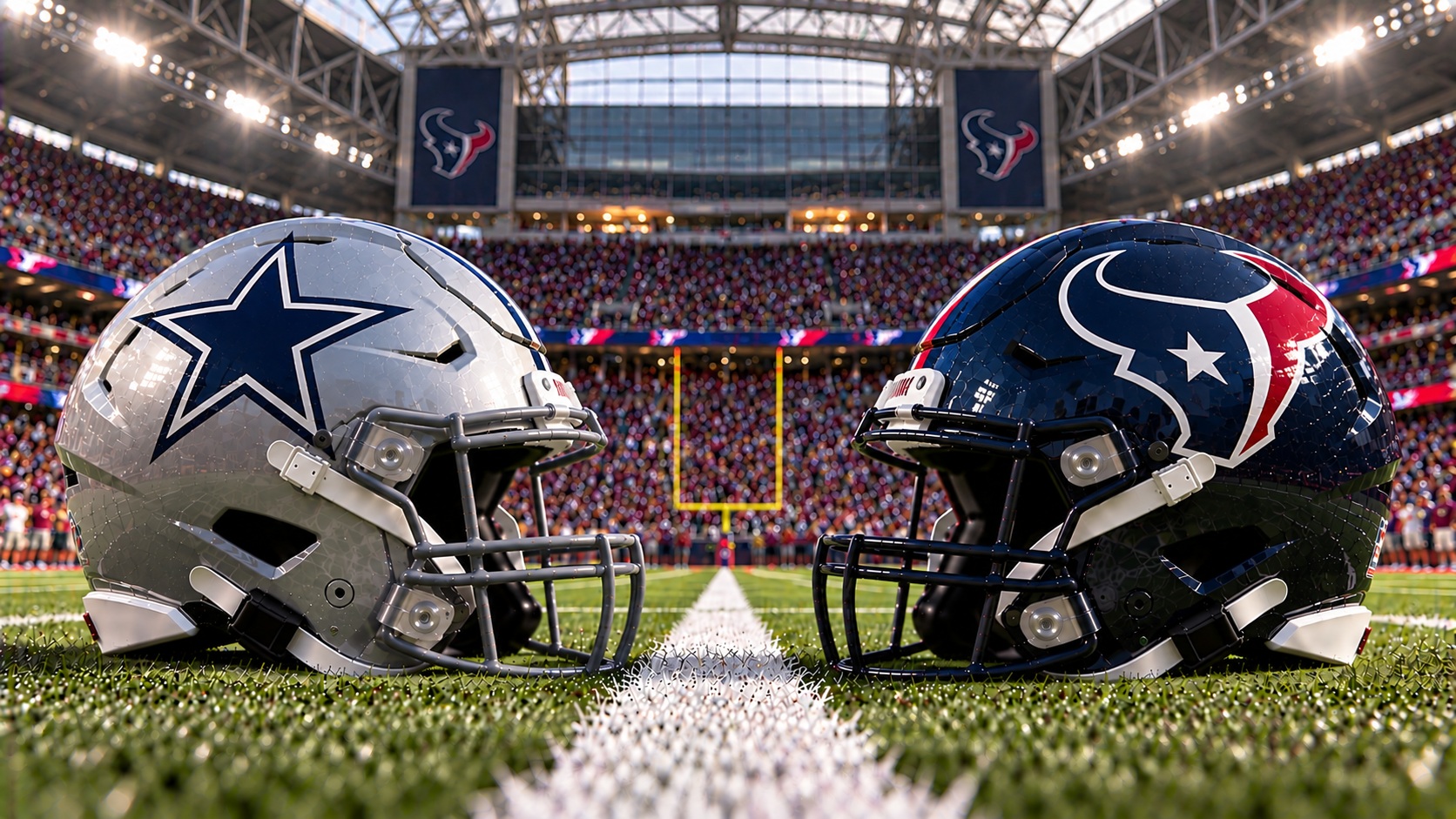 Dallas Cowboys at Houston Texans NFL Week 4 matchup graphic with spread pick and analysis from Joe Jensen