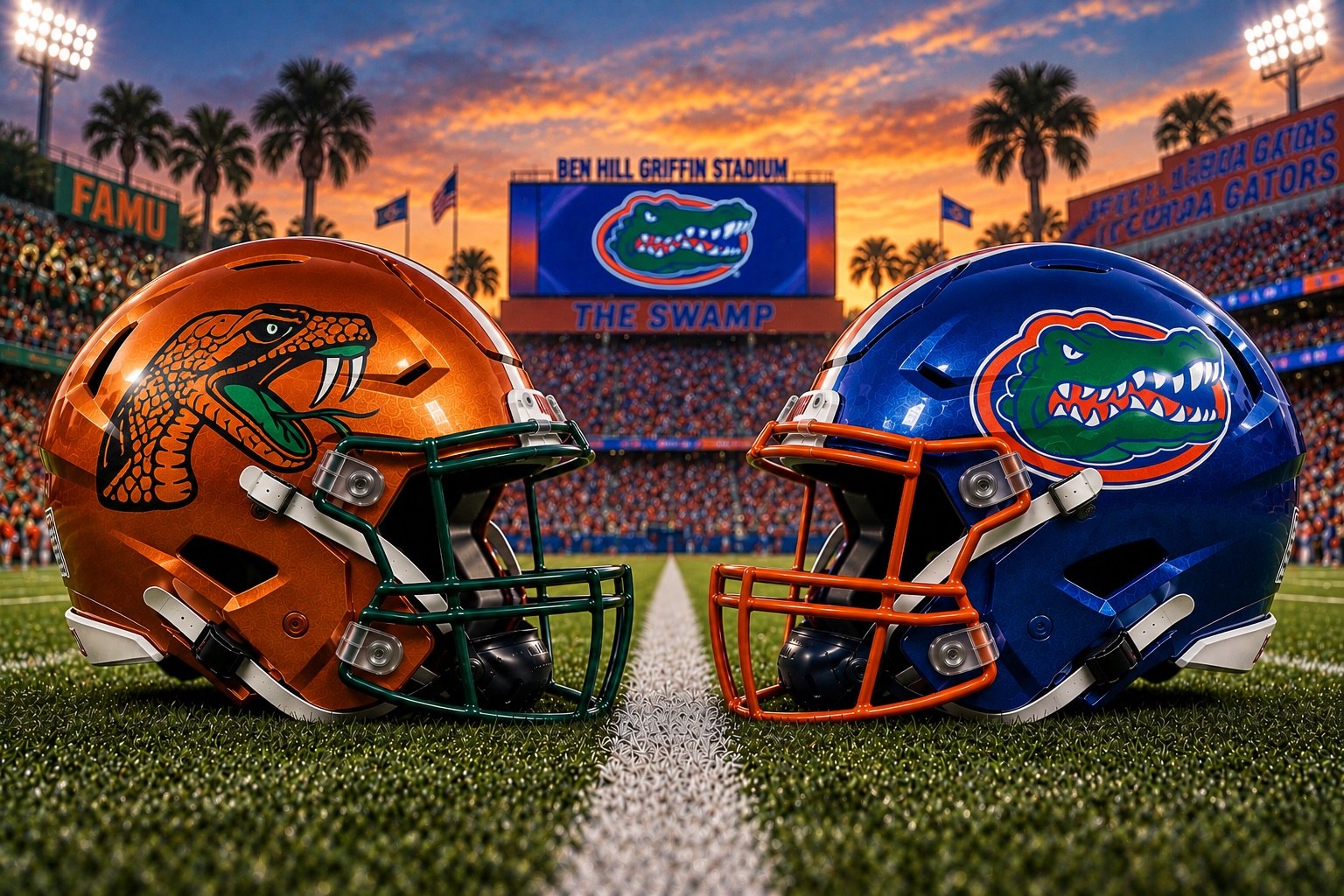 Florida A&M Rattlers at Miami Hurricanes college football Week 2 matchup graphic with total pick and analysis from Joe Jensen
