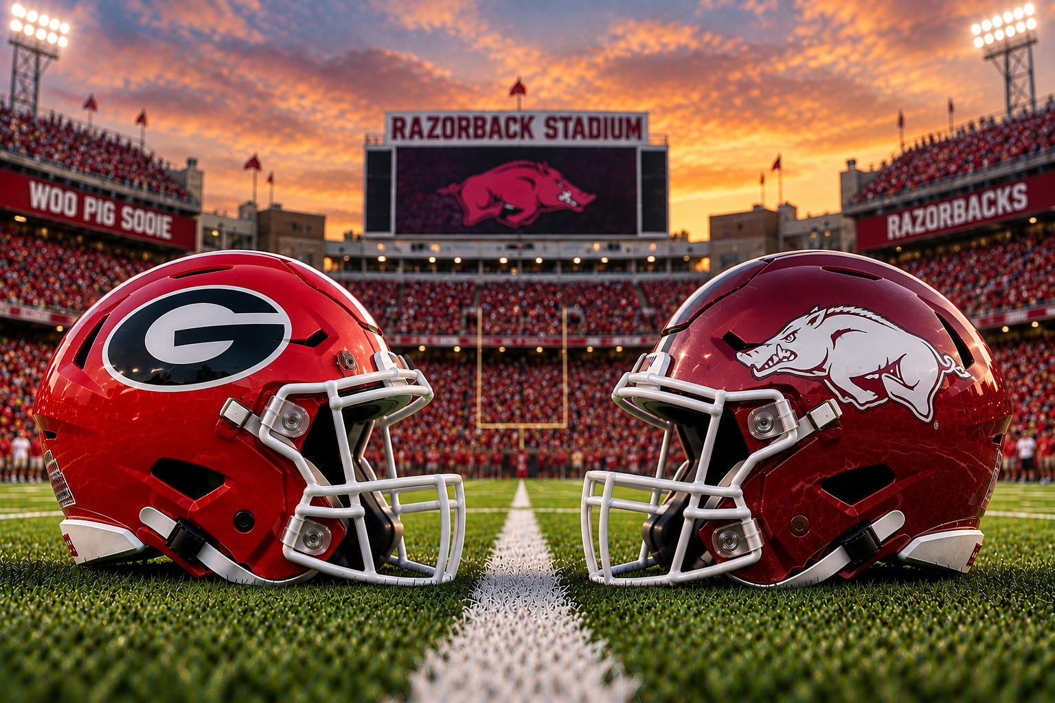 Georgia vs Arkansas College Football Picks, Odds & Prediction for Saturday Georgia Bulldogs at Arkansas Razorbacks college football Week 3 matchup graphic with spread pick and analysis from Joe Jensen