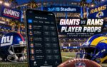 New York Giants at Los Angeles Rams Monday Night Football player props graphic with pick analysis from Joe Jensen