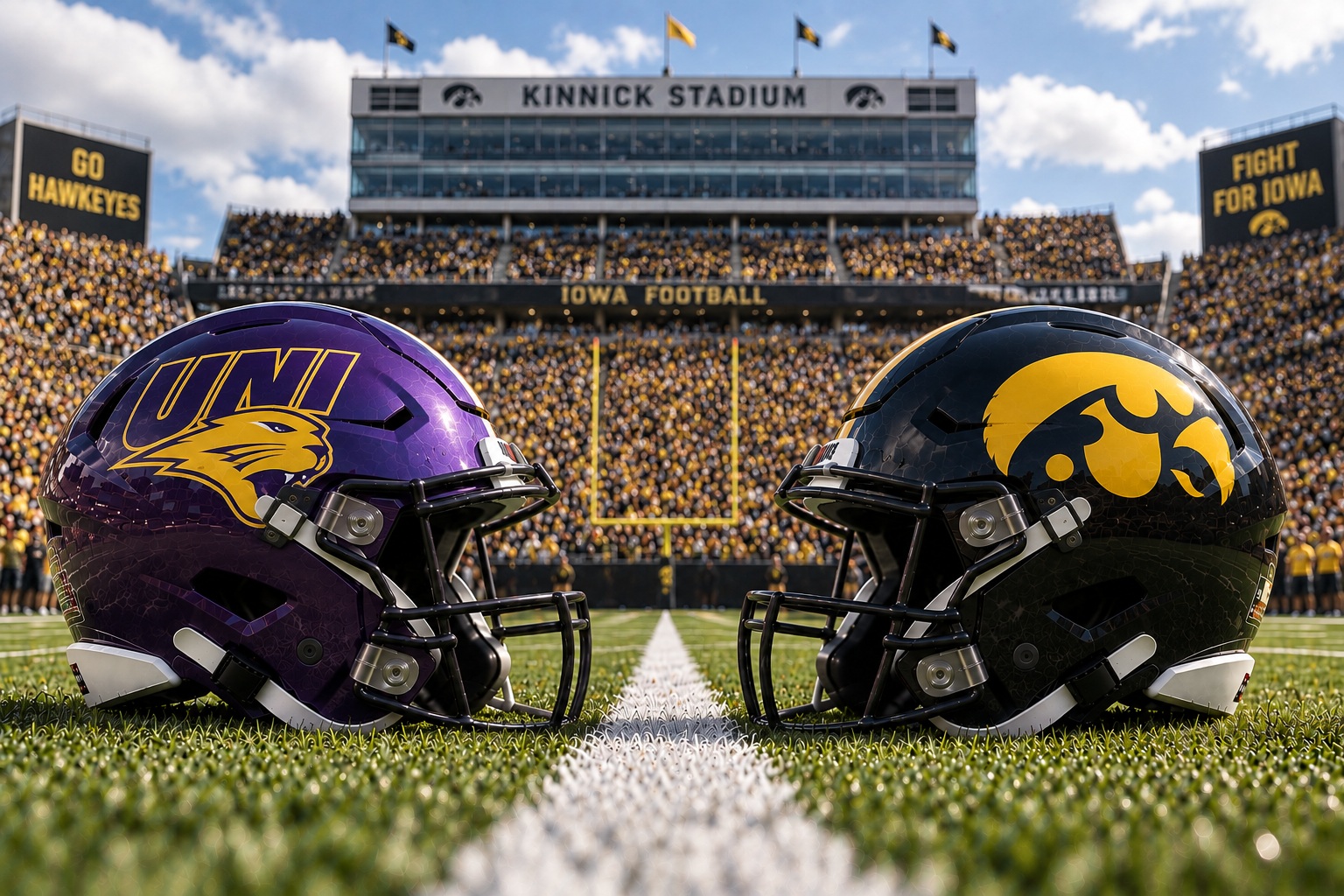 Northern Iowa Panthers at Iowa Hawkeyes college football Week 3 matchup graphic with total pick and analysis from Joe Jensen
