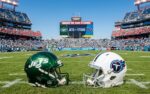 New York Jets at Tennessee Titans NFL Week 1 matchup graphic with spread pick and analysis from Joe Jensen