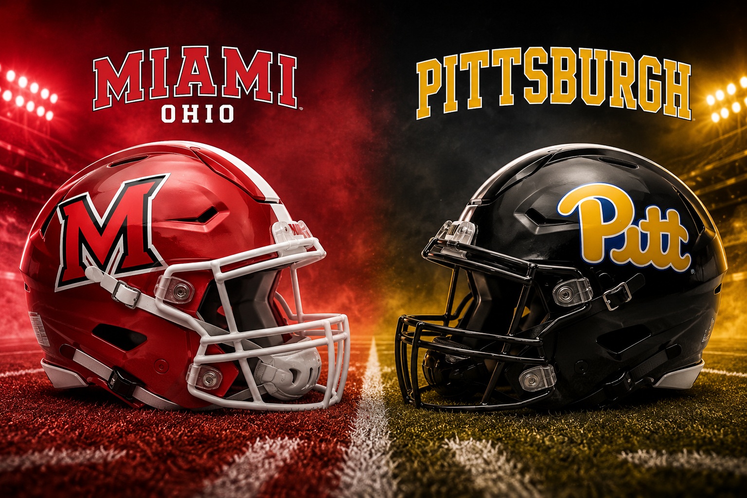 Miami (OH) at Pittsburgh College Football Week 1 Pick Miami (OH) RedHawks at Pittsburgh Panthers college football Week 1 matchup graphic with spread pick and analysis from Joe Jensen