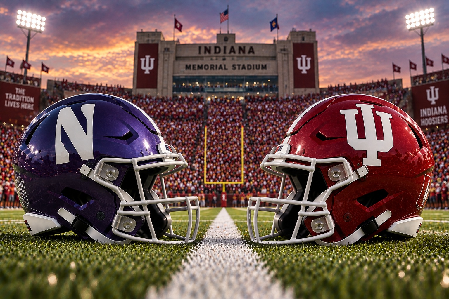 Northwestern Wildcats at Indiana Hoosiers Big Ten matchup graphic with spread pick and analysis from Joe Jensen