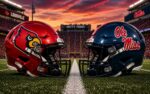 Louisville Cardinals vs Ole Miss Rebels college football Week 1 matchup graphic with spread pick and analysis from Joe Jensen