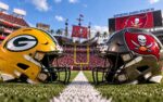 Green Bay Packers at Tampa Bay Buccaneers NFL Week 4 matchup graphic with total pick and analysis from Joe Jensen