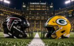 Atlanta Falcons at Green Bay Packers Thursday Night Football Week 3 matchup graphic with total pick and analysis from Joe Jensen